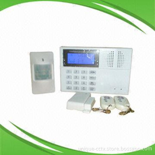 Blue Light LCD 4-wired Sensor Connection Burglar Alarm System